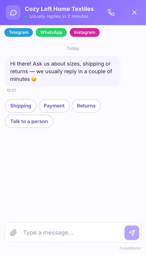 The chat window and the conversation in the Inbox